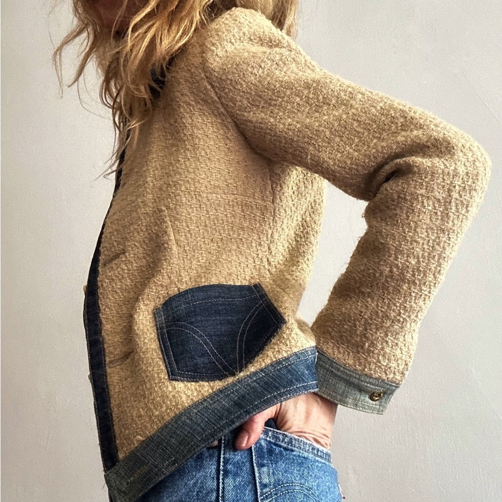 Vintage D&G Tweed & Denim Jacket - Picture 3 of 7